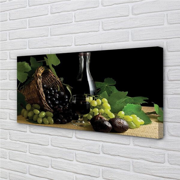 Tablouri canvas frunze de struguri de vin Coșul de gunoi