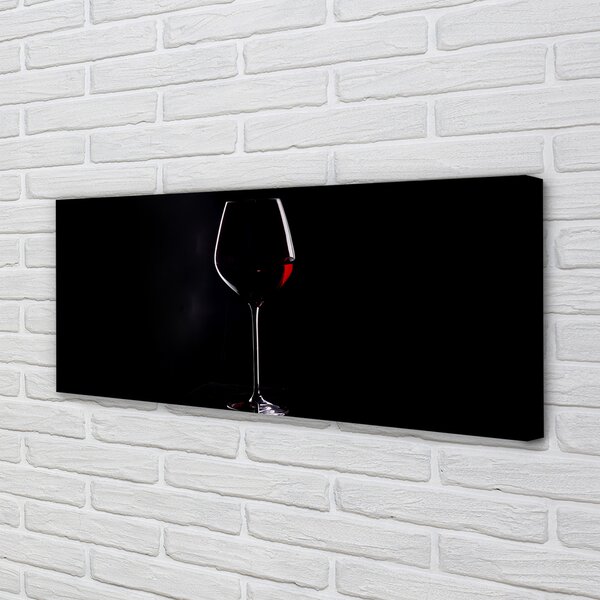 Tablouri canvas fundal negru cu un pahar de vin