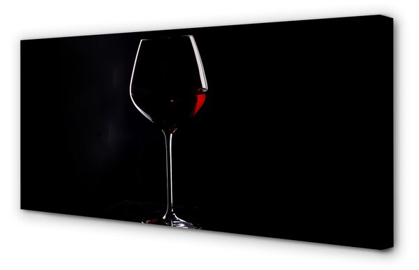 Tablouri canvas fundal negru cu un pahar de vin
