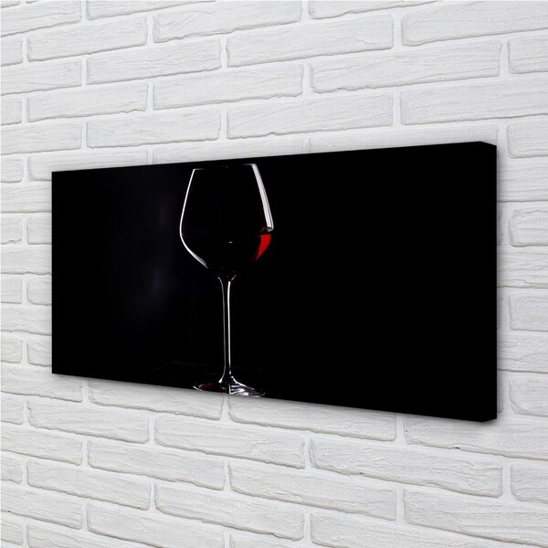 Tablouri canvas fundal negru cu un pahar de vin