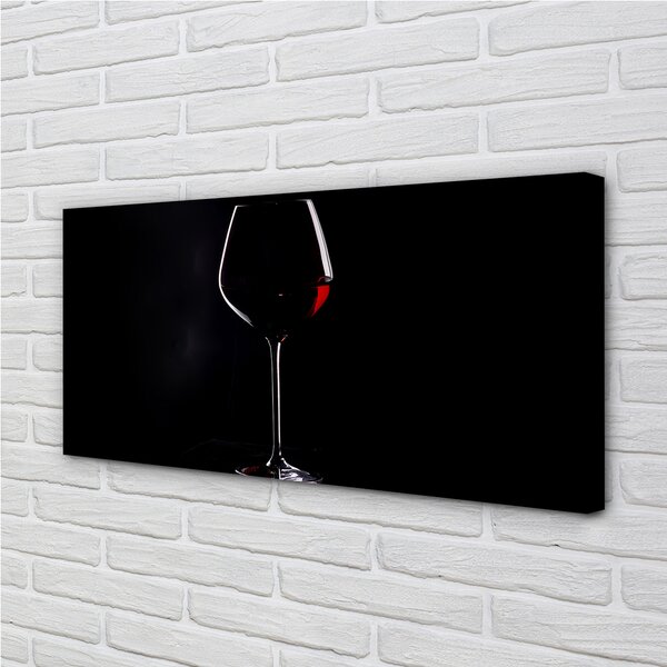 Tablouri canvas fundal negru cu un pahar de vin