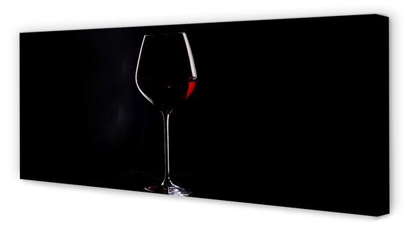 Tablouri canvas fundal negru cu un pahar de vin