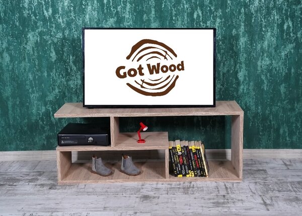 Comoda TV multifunctionala, Oscar, Stejar Bardolino, 100 X 39 X 30 cm