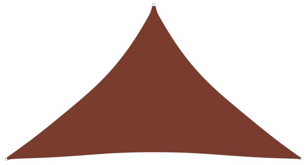 Parasolar, cărămiziu, 5x5x6 m, țesătură oxford, triunghiular