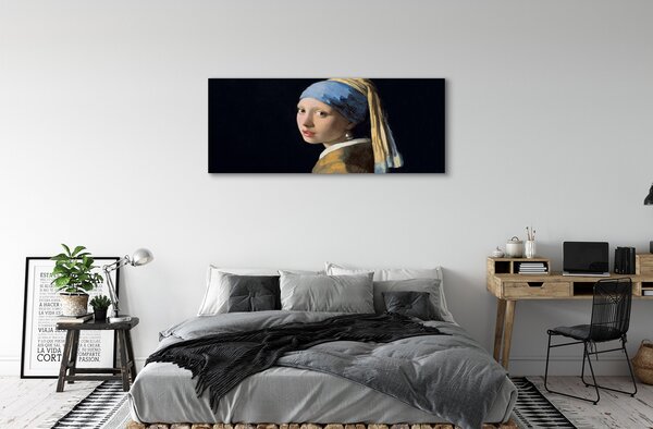 Tablouri canvas Arta Fata cu cercel de perla