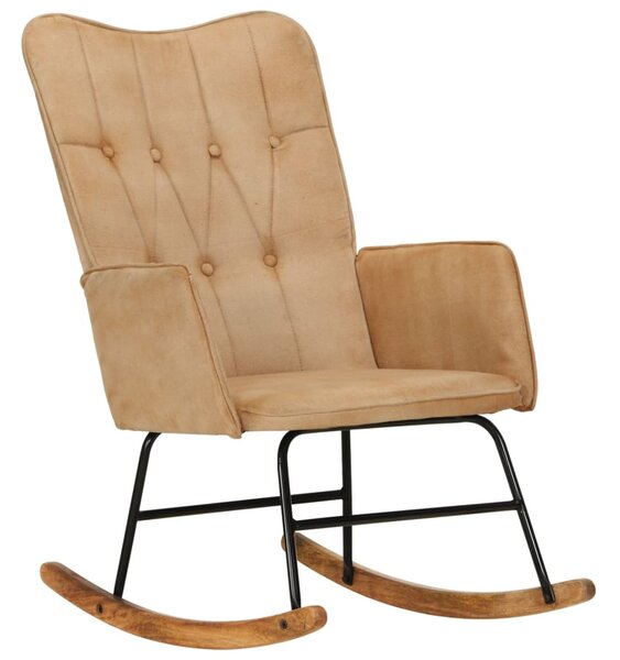 Scaun balansoar, crem vintage, pânză