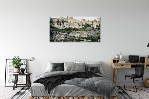 Tablouri canvas Spania Munții copaci oraș