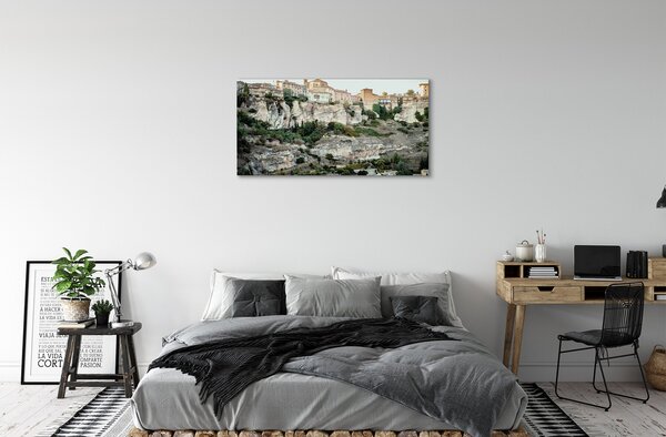 Tablouri canvas Spania Munții copaci oraș
