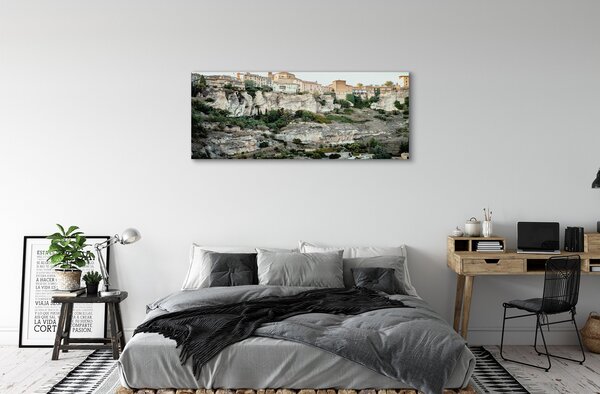Tablouri canvas Spania Munții copaci oraș