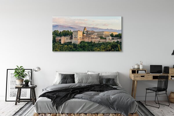 Tablouri canvas Spania Castelul de pădure de munte