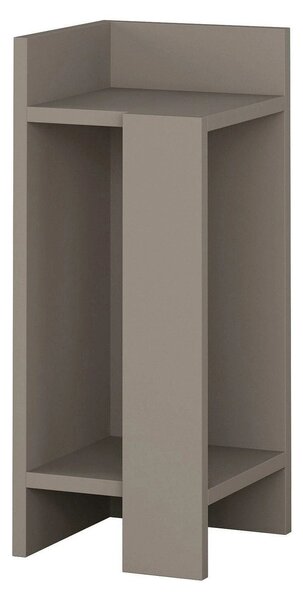 Noptiera Elos, gri inchis, PAL melaminat, 25x27x60 cm