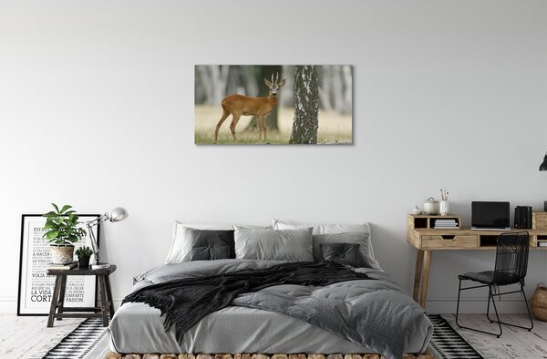 Tablouri canvas pădure cerb