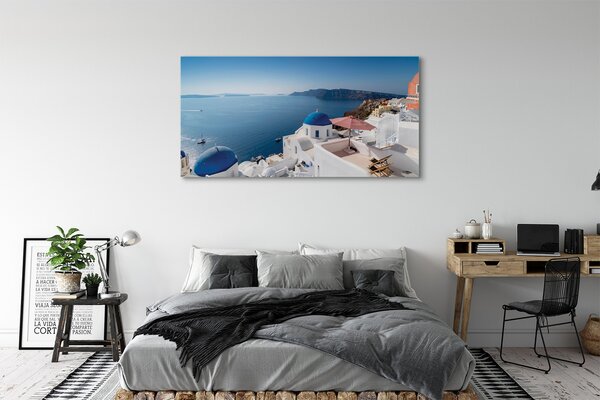 Tablouri canvas Grecia panorama mare a clădirilor