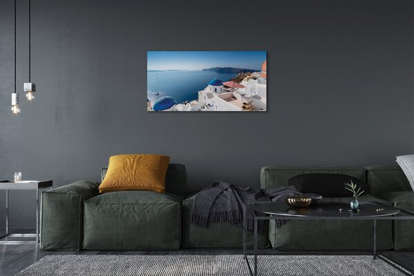Tablouri canvas Grecia panorama mare a clădirilor