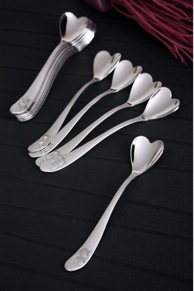 Set 12 linguri OZD-0001, crom, otel, 11 cm