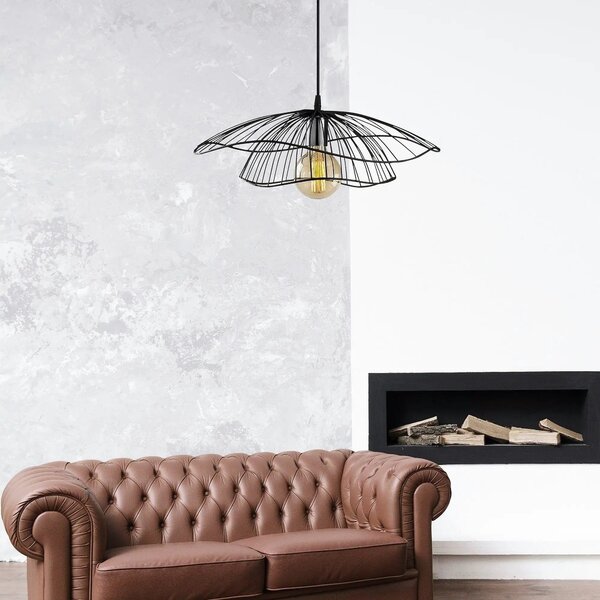 Lustra TEL 6500, negru, metal, 50x111 cm