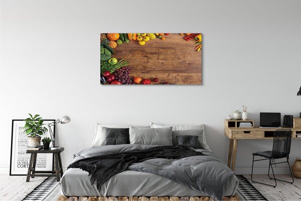 Tablouri canvas Consiliul de sparanghel ananas mere