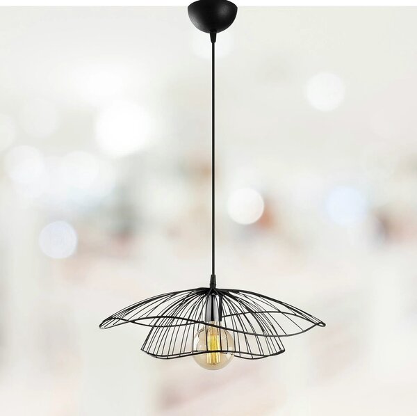 Lustra TEL 6500, negru, metal, 50x111 cm