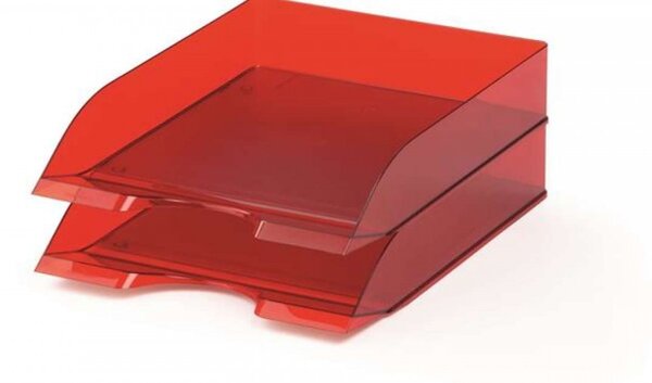 DURABLE Tavă de arhivare, plastic, DURABLE, Basic, roșu translucid