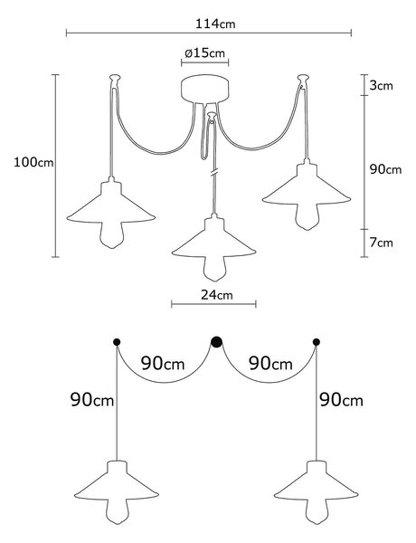 Lustra MANAVGAT N-556, albastru, metal, 114x24x100 cm