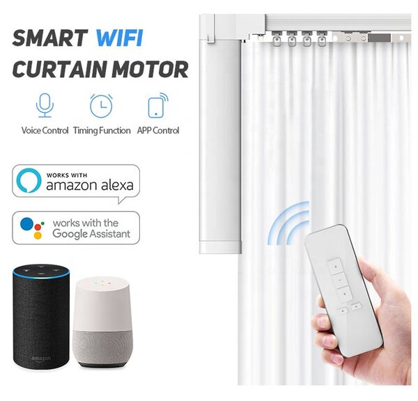 Sina electrica DRAPERII TUYA KIT 220 cm, smart motor cu alimentare 220v cu garantie 5 ani