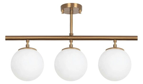 Lustra ATMACA 10270, auriu/alb, metal/alb, 60x15x37 cm