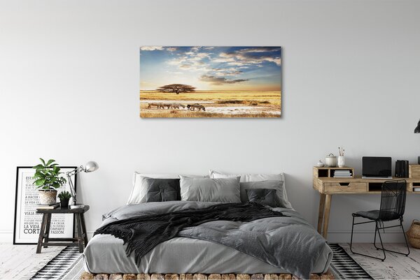Tablouri canvas Zebra nori copac