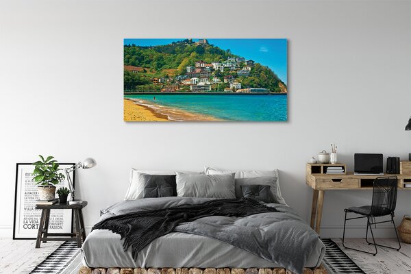 Tablouri canvas Spania oraș de munte plajă