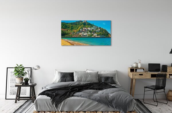 Tablouri canvas Spania oraș de munte plajă