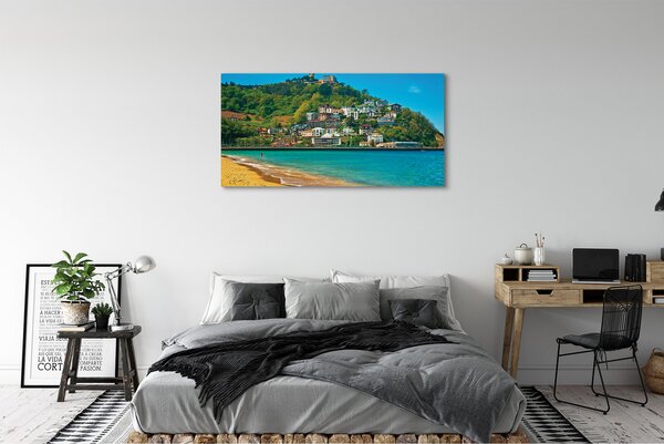 Tablouri canvas Spania oraș de munte plajă