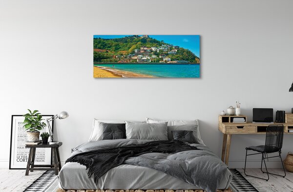 Tablouri canvas Spania oraș de munte plajă