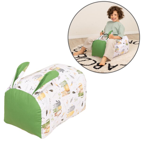 Fotoliu tip puf pentru copii Kidizi Bunny Wiskers – pentru joaca, relaxare si citit