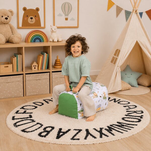 Fotoliu tip puf pentru copii Kidizi Bunny Wiskers – pentru joaca, relaxare si citit