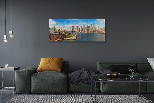 Tablouri canvas Podul Panorama de zgârie-nori