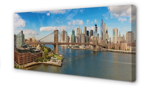 Tablouri canvas Podul Panorama de zgârie-nori