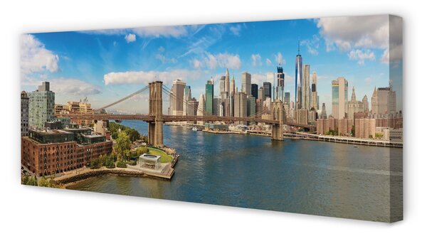Tablouri canvas Podul Panorama de zgârie-nori