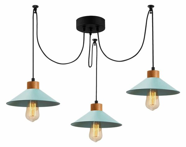 Lustra MANAVGAT N-556, albastru, metal, 114x24x100 cm