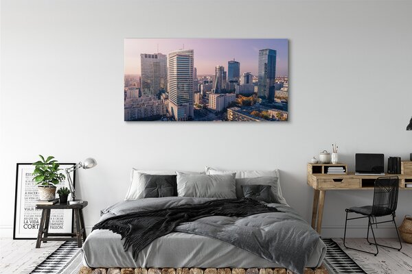 Tablouri canvas panorama Varșovia zgârie-nori