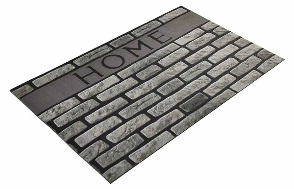 Covor HOME, 40x60 cm, forma dreptunghiulara, PVC, gri