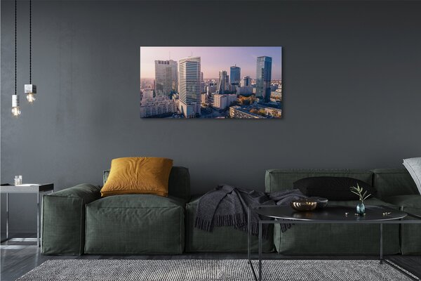 Tablouri canvas panorama Varșovia zgârie-nori