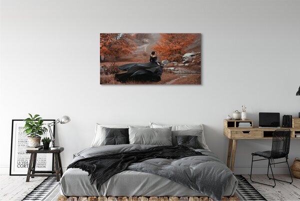 Tablouri canvas munți de toamnă Femeie