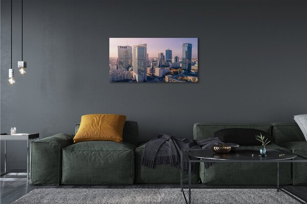Tablouri canvas panorama Varșovia zgârie-nori