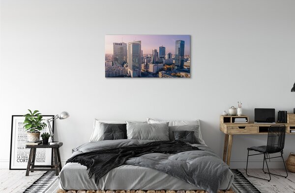 Tablouri canvas panorama Varșovia zgârie-nori