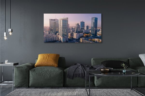 Tablouri canvas panorama Varșovia zgârie-nori
