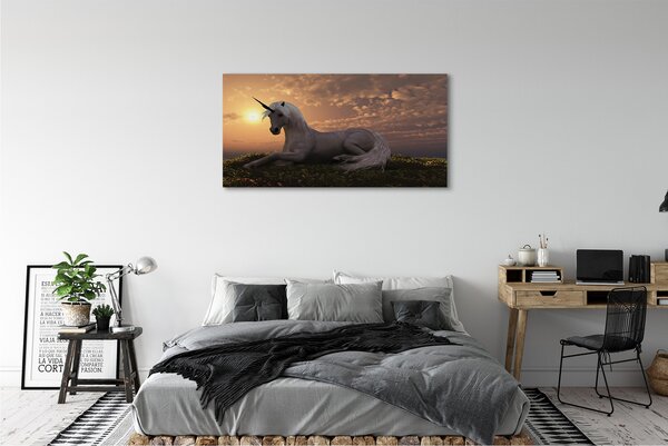 Tablouri canvas apus de soare de munte Unicorn