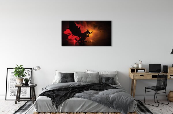 Tablouri canvas nori dragon negru