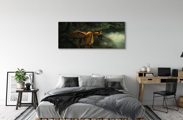 Tablouri canvas nori de copac Femeie