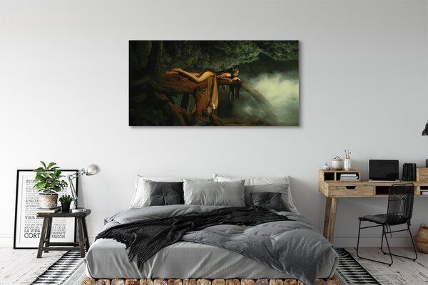 Tablouri canvas nori de copac Femeie