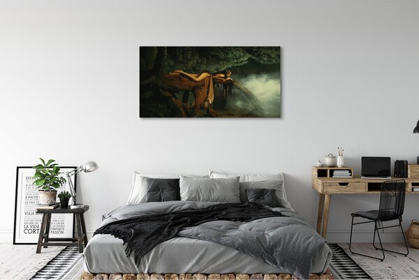 Tablouri canvas nori de copac Femeie
