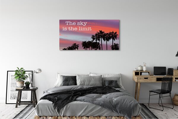 Tablouri canvas Palm apus de soare